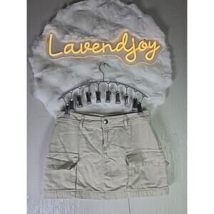 Y2K Mini Skirt Cotton On Bobbie Cargo Mini Skirt Womens 4 Khaki School Party